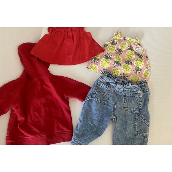 6-9 Month Name Brand Baby Girl Clothes Lot/4 Jeans, 2 Shirts, Jacket - Picture 12 of 12